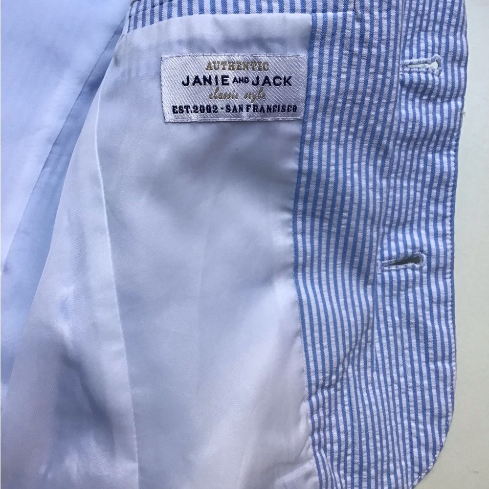 🛍 SOLD 🛍 Janie and Jack Seersucker Stripe Blazer - Picture 5 of 6